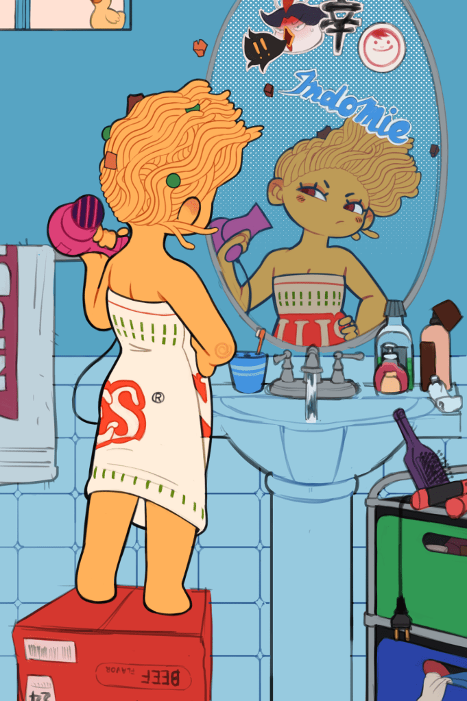 A picture containing photo, room, standing, refrigerator
Description automatically generated